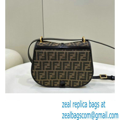 Fendi C Com Medium bag in Brown FF jacquard fabric and leather 2023 - Click Image to Close